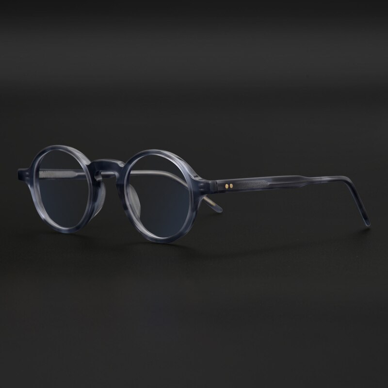 Hecho a mano Vintage redondo acetato de gafas graduadas con montura para hombres y mujeres círculo Retro gafas miopía gafas óptica