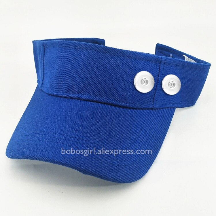 Sport Baseball 18mm przystawki przycisk biżuteryjny czapki tenisowe DIY czapki dziewczyny kobieta TW2020: PEACOCK BLUE
