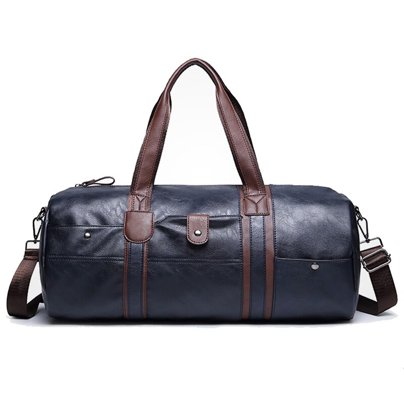 oben PU Leder Reisetaschen Zylinder Männer Duffle Tasche Gepäck Wasserdichte Handtaschen für Männer bolsa de couro Tasche L483