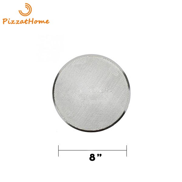 PizzAtHome 6 to 22 inch Pizza Stone Seamless Aluminum Mesh Pizza Pan Baking Screen Round Pizza Tool Oven Accessories Bake Ware: 8 inch