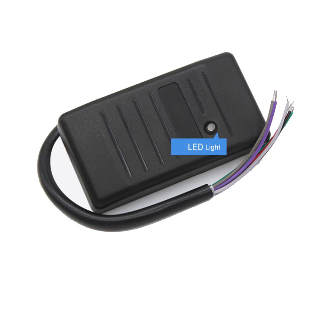 125khz Access Control RFID Card Reader IP65 Waterproof Wiegand 26 34 Card Reader LED Indicators Security RFID EM ID Card Reader: black