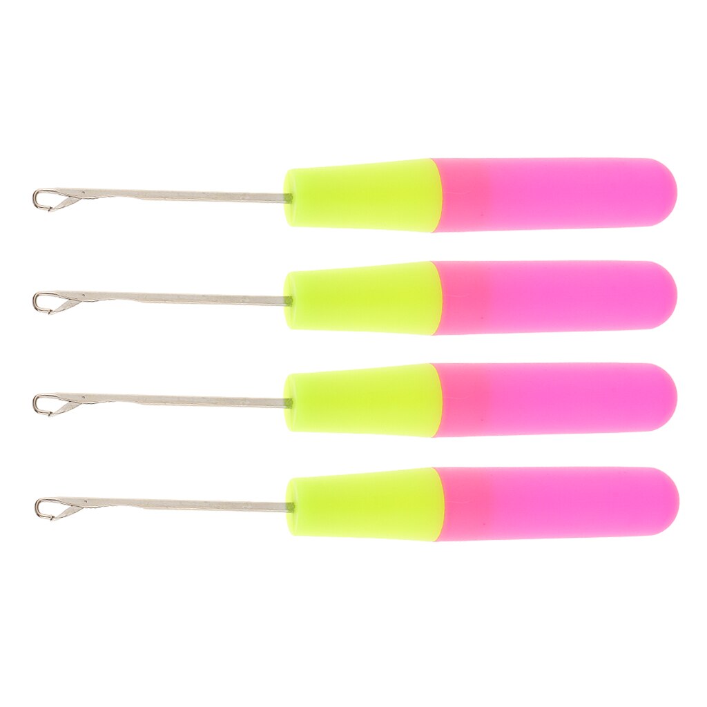 4Pieces Weaving Latch Hook Crochet Needle Set for Micro Braid Hair Crochet Hook Needle Knitting Crochet Hook Needles