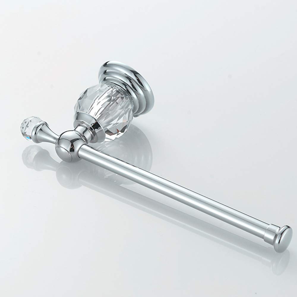 Chrome Toilet Paper Holder Brass Bathroom Roll Paper Wall Mount Crystal Tissue Holder Bathroom Accessories