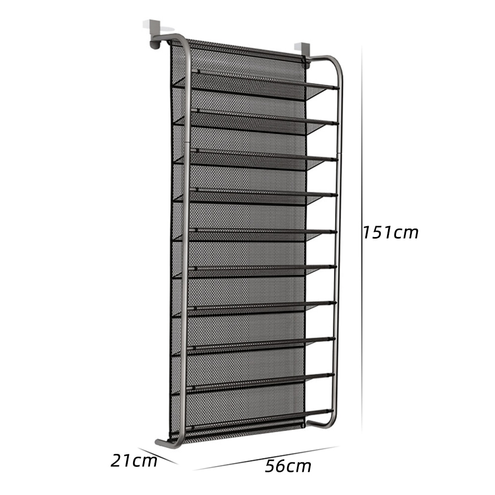 Simple Hallway Space Saving Shoe Rack 1pc Door Shoe Organizer Multi Layer Wall Cabinet Home Shoe Hanger