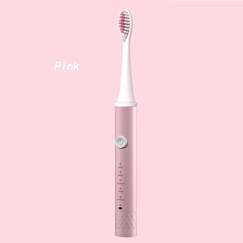 Elektrische Zahnbürste Schall- Zahnbürste USB Induktion Ladung Zahnbürste Clever Zahnbürste Männer Frauen Zahnbürste Reise Wesentliche: Rosa