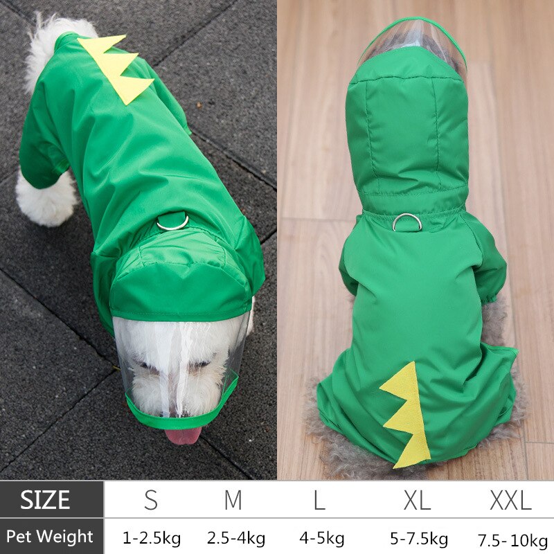 Dog Raincoat Waterproof Pet Clothes PVC Dog Rain Coat Pet Raincoat Dog Clothes for Small Dogs