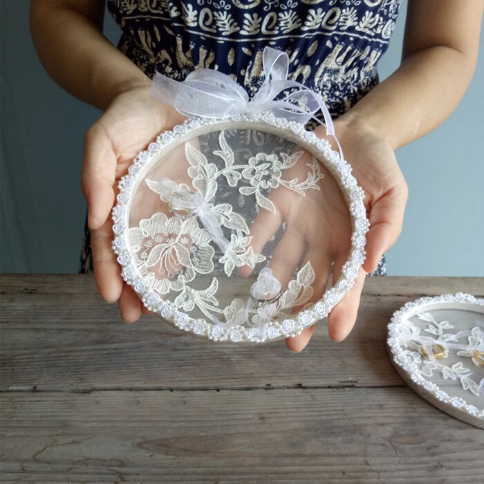 Handgemaakte Bruiloft props ring instellen ring doos creatieve bruiloft ambachten diameter17cm