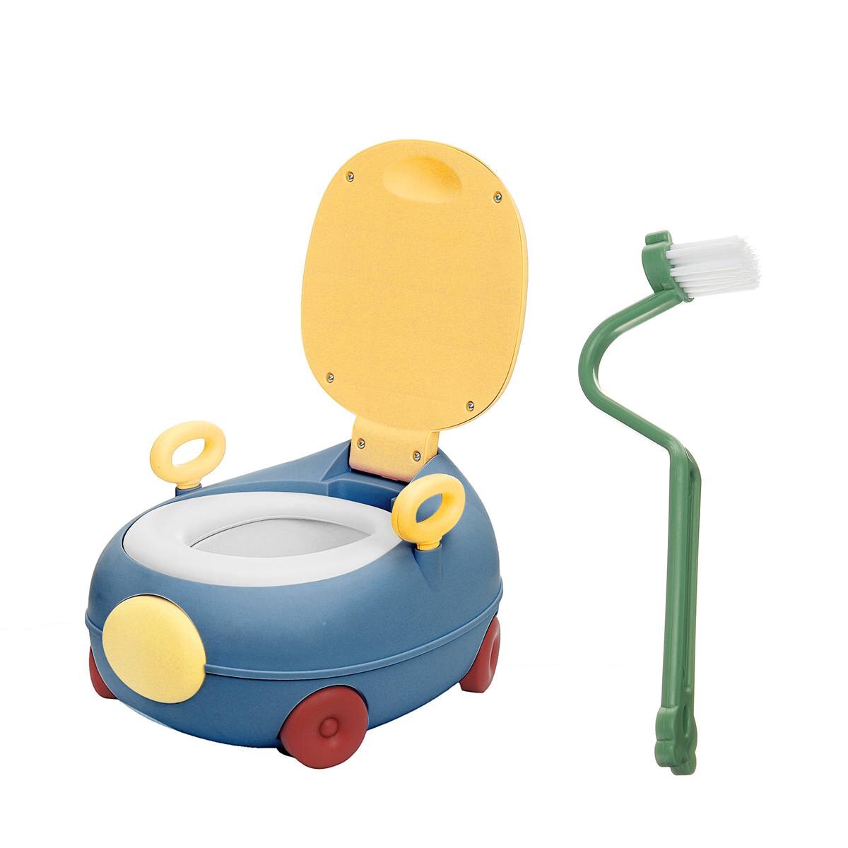 Portable Potty Portable Baby Toilet Potty Training Seat Child Pot Training Girls Boy Potty Kids Chair Toilet Seat Children's Pot: Blue