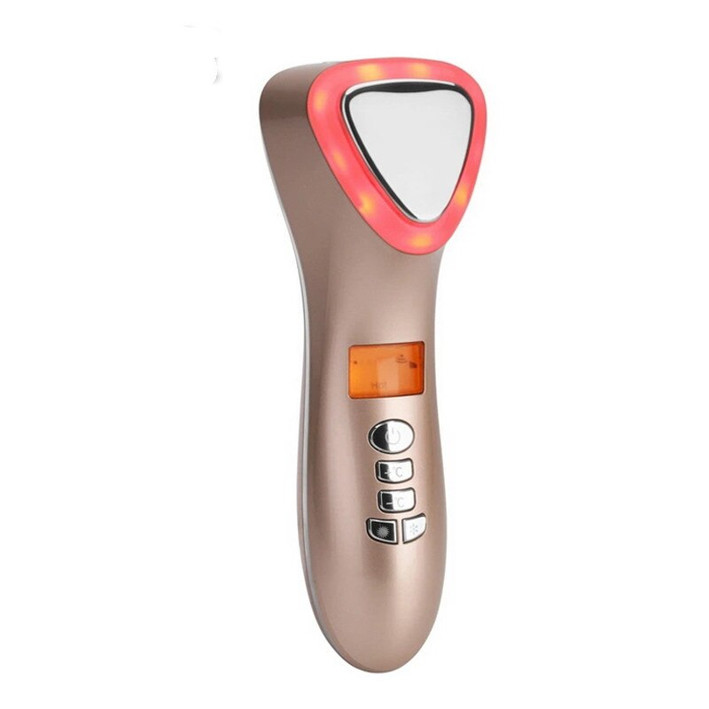 Ultrasonic Cryotherapy LED Cold Hammer Facial Lifting Vibration Massager Face Body Spa Import Export Ion Beauty Equipment