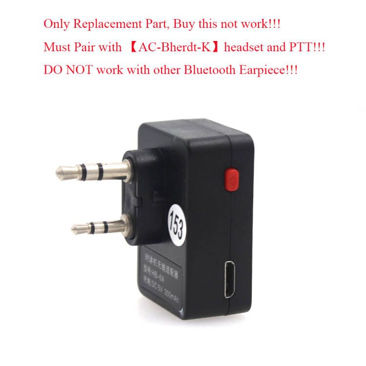 K /M Adapter for ANYSECU AC-BV8 AC-Bherdt Bluetooth PTT Headset: Blue