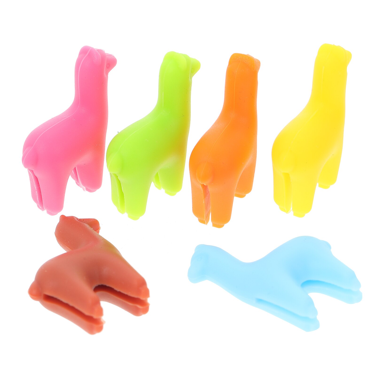 6Pcs Animal-shaped Glass Recognizer Glass Ornament Glass Tags for Bar KTV House