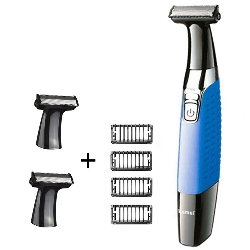men's body face electric shaver electric razor for men stubble trimmer beard shaving edge trimer one blade hair trimmer back: add 2 blade set