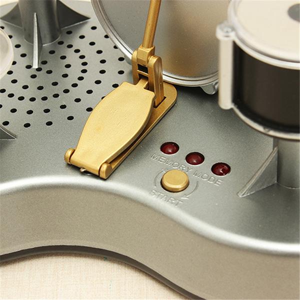 Mini Finger Trommel einstellen Trommeln LED Licht Jazz Schlagzeug berühren Empfindliche Schreibtisch Elektronische Drumset Mit Interne Lautsprecher
