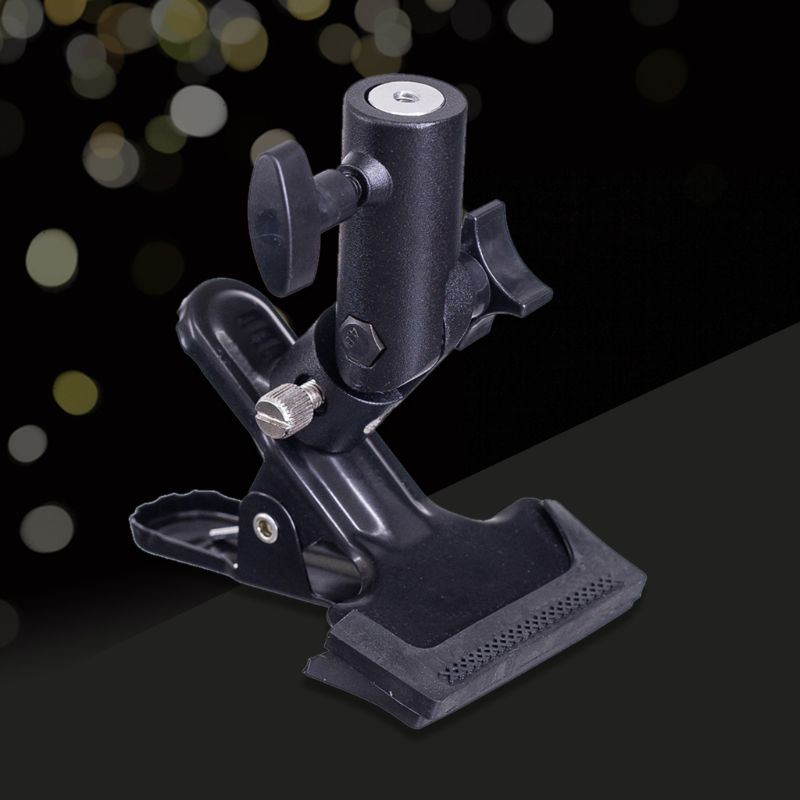 Reflector Clip E-shape Clamp Light Stands Attachment for Background Reflector Q81F