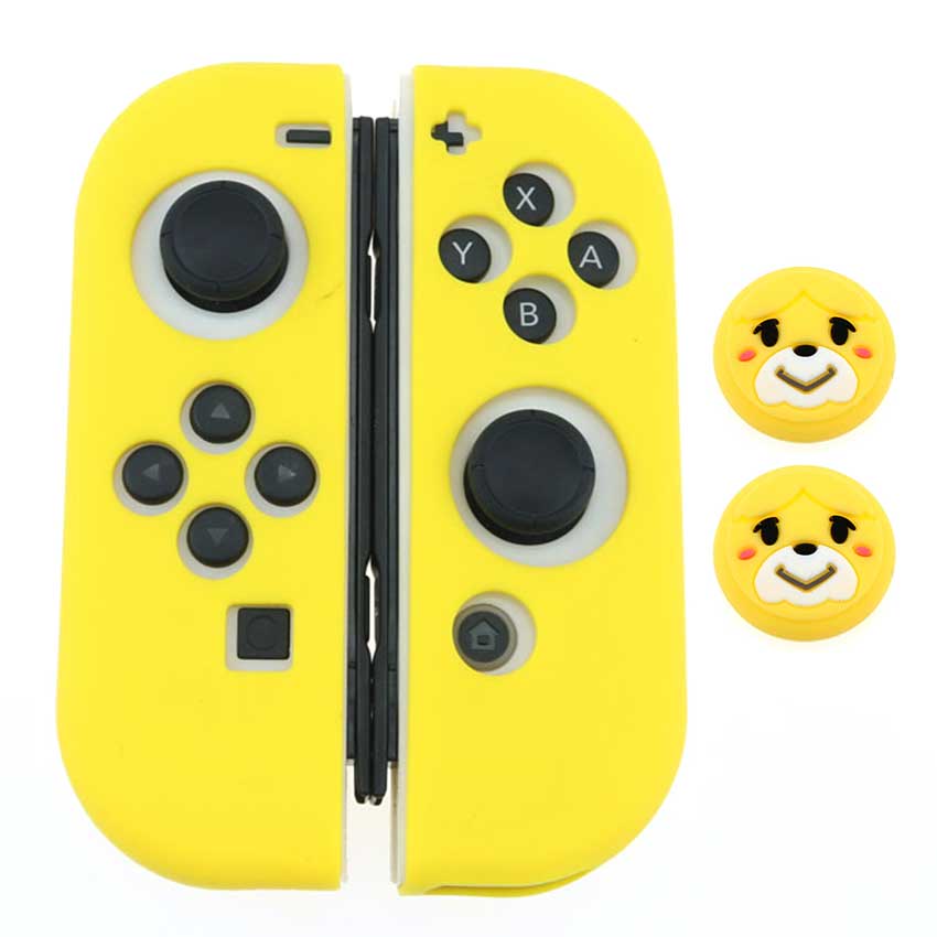 JCD-funda protectora de silicona suave + tapas de Joystick para Nintendo Switch NS NX Joy-Con, 1 Juego: EE NO.52