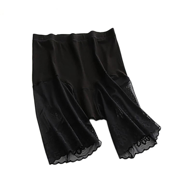 Plus Size Shorts Under Skirt Sexy Lace Anti Chafing Thigh Safety Shorts Ladies Pants Underwear Large Size Safety Pants Women