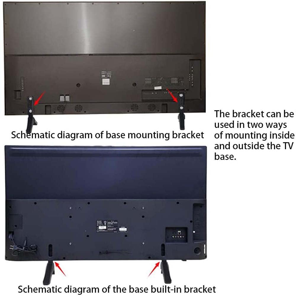 TV Base Pedestal Feet Table Top TV Stand Mount Legs with Screws for 32 to 65inch Screen