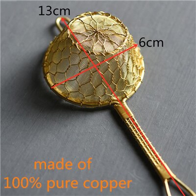 1pcs Fine Copper Bar Cocktail Strainer Handcrat Conical Cocktail Sieve Great For Removing Bit From Juice Julep Barware: Default Title