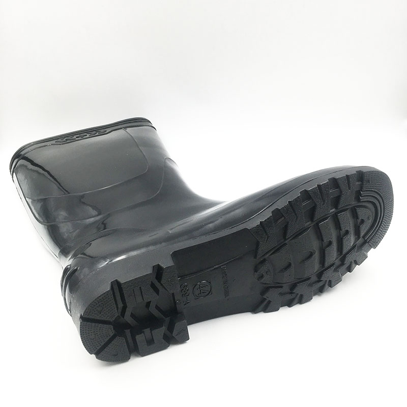 Aleafalling-Botas de lluvia de tendencia media pantorrilla para hombre, zapatos planos impermeables de PVC, botas de goma de lluvia alta para trabajadores de jardín M060
