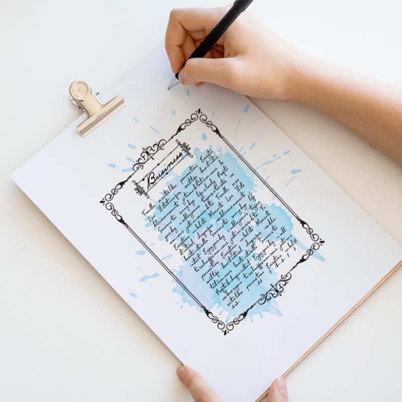 Sellos transparentes de borde botánico, formas mixtas para hacer tarjetas, rosas, setas, esquina de encaje, sellos transparentes de 5,83x8,27 pulgadas, 1 ud.