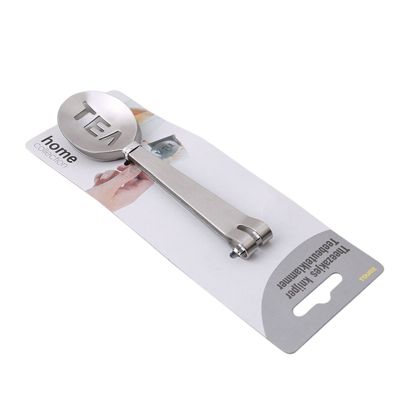 Herbruikbare Roestvrij Staal Theezakje Tang Theezakje Squeezer Zeef Houder Grip Metalen Lepel Mini Suiker Clip Thee Blad Zeef Clips