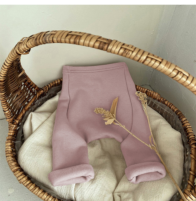Peuter Meisje Casual Broek Kinderen Broek Koreaanse Kleding Herfst Baby Effen Broek Baby Leggings Jongen Elasticiteit Broek: pink / 6m