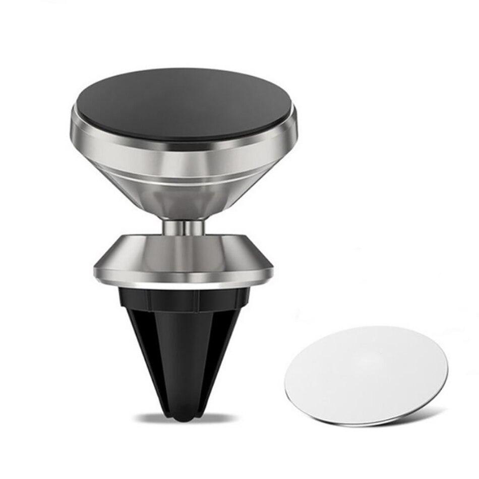 Iksnail magneettinen autopuhelimen pidike samsung galaxy note 9 8 tuuletusaukkoon kiinnitettävä magneetti puhelinteline iphone xs max gps telineille: Tyypin 2 hopea