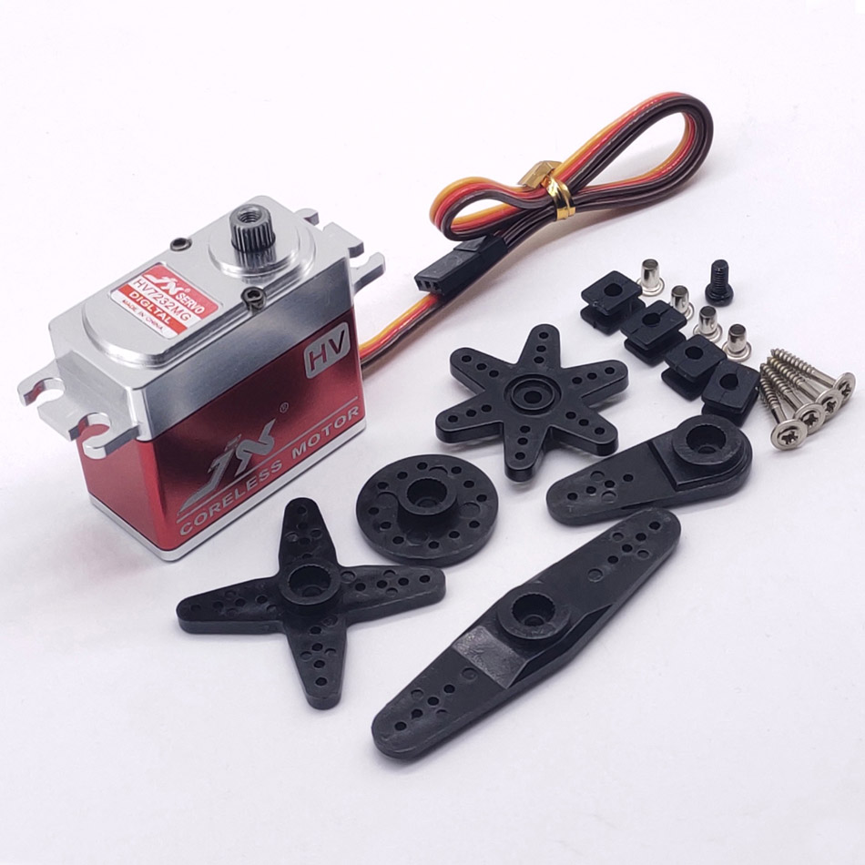 JX HV7232MG 32kg large torque water proof metal gear standard digital CORELESS servo high speed servo robot arm/rc car/airplane: Burgundy