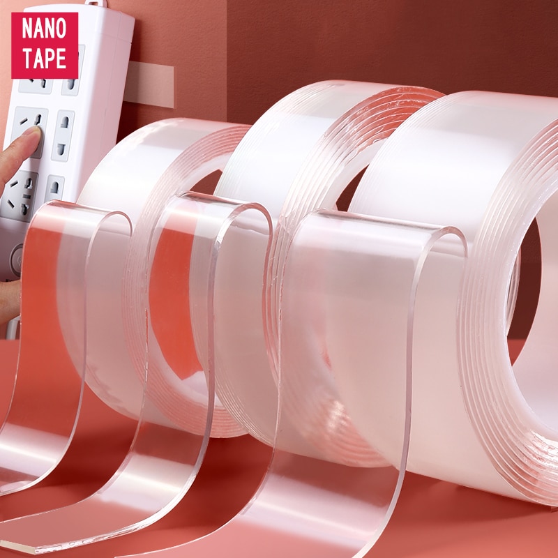 1 M/3/M/5 M Transparante Dubbele Kleefband Nano Sterke Plakband Afneembare Wasbare nano Magic Tape Dubbelzijdig Tape Gekkotape