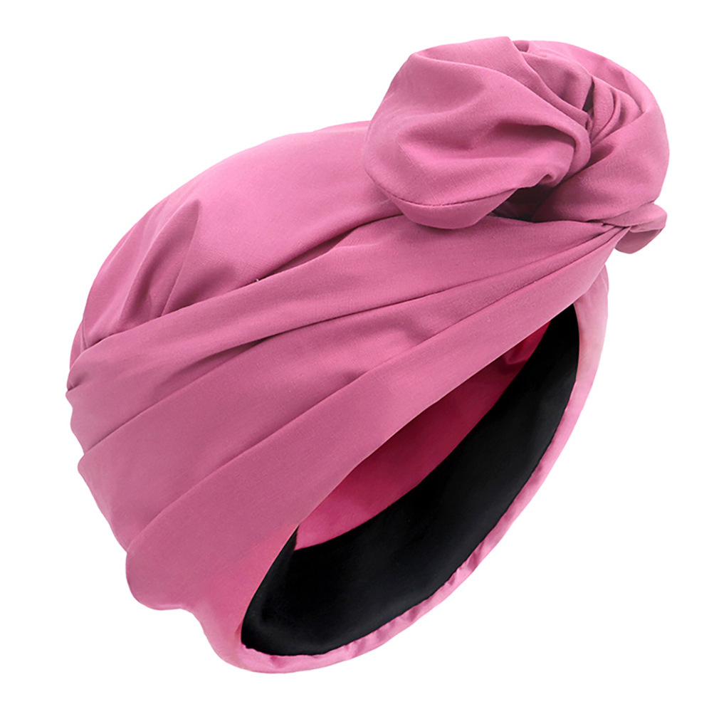 Pañuelo musulmán para mujer, diadema de algodón, envolturas para la cabeza africanas, turbante Retro para gorros de mujer, gorros, tocado musulmán: Morado