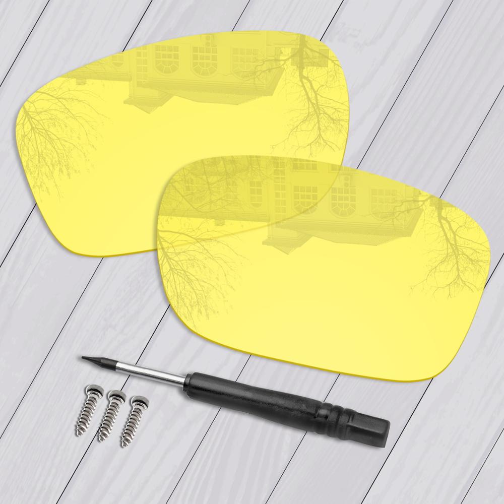 E.O.S Gepolariseerde Verbeterde Vervanging Lenzen & Black Schroevendraaier & Schroeven voor Oakley Twoface OO9189 Zonnebril-Meerdere Keuze: HD Yellow
