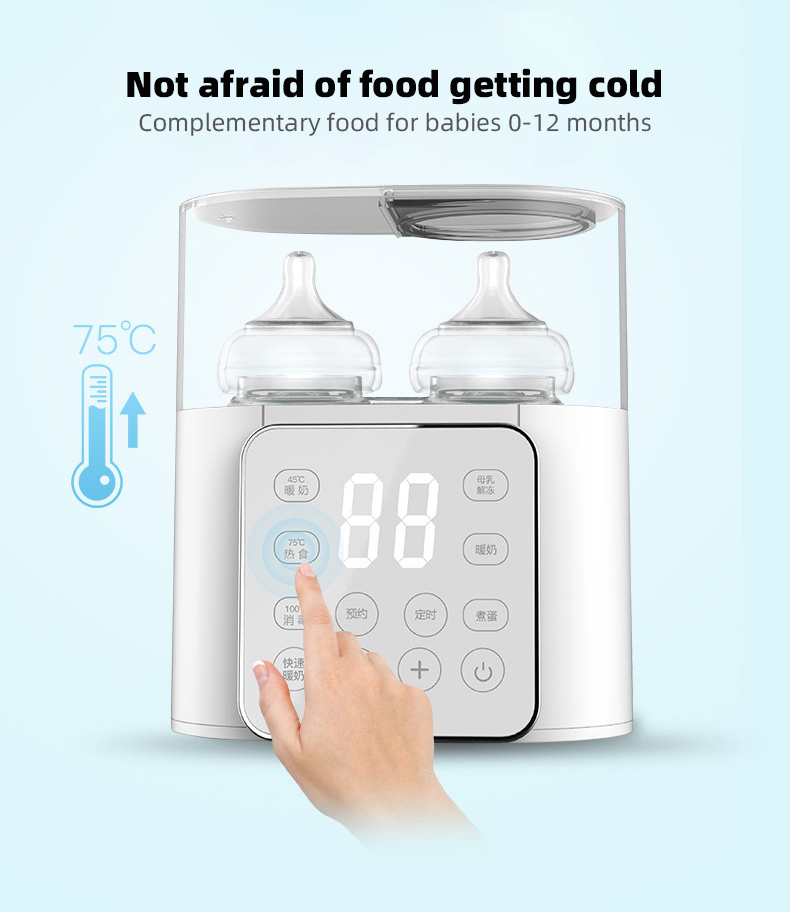 Scaldabiberon Multifunzione Veloce Accessori per bambini Riscaldatore per alimenti Scaldalatte Sterilizzatore con controllo accurato della temperatura