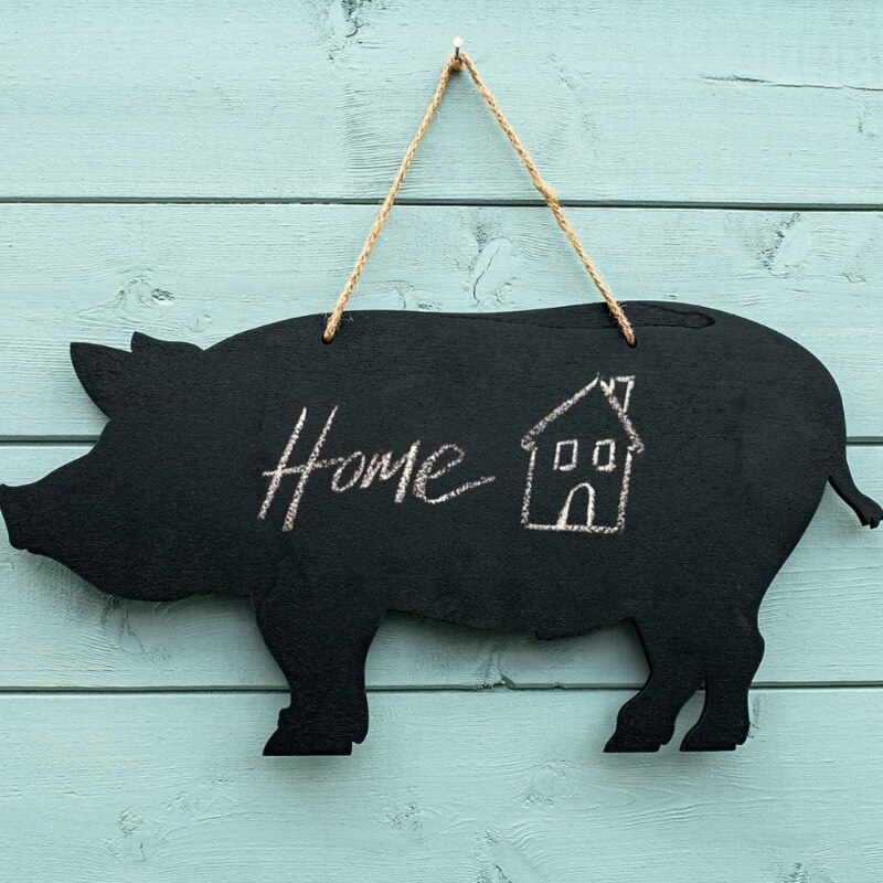 1Pcrustic Boerderij Krijtbord Dier Koe Paard Kip Varken Hout Westerse Home Decor Bericht Boerderij Keuken Schoolbord