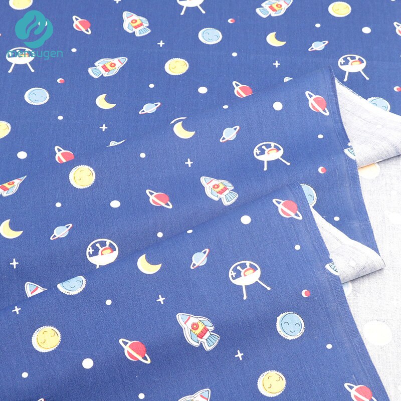 Tissus de dessins animés Rocket vaisseau spatial, tissus en coton pour Patchwork matelassé, tissus à coudre pour enfant garçon, Telas Scrapbook, 8 pièces/lot