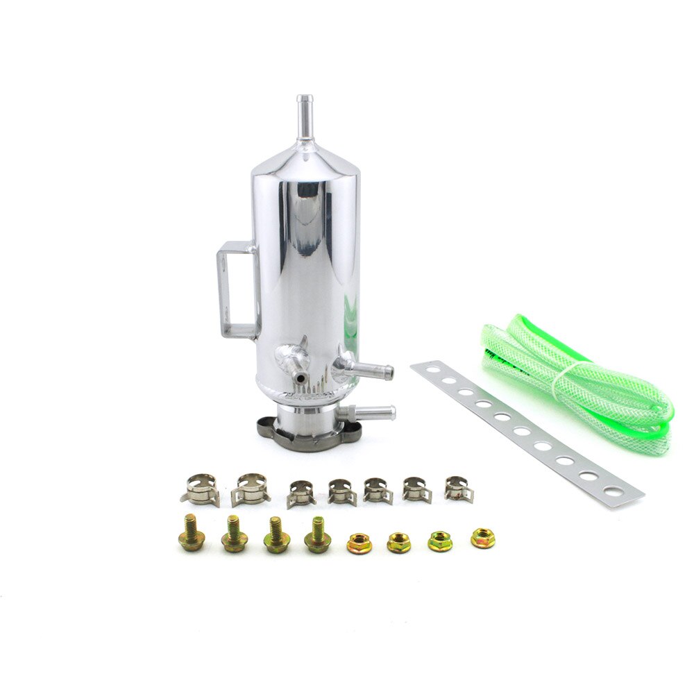 250ml Aluminium Auto Overflow Catch Tank Koeler Koelvloeistof Reservoir Kit Universele Expansietank Zilver Auto Accessoires