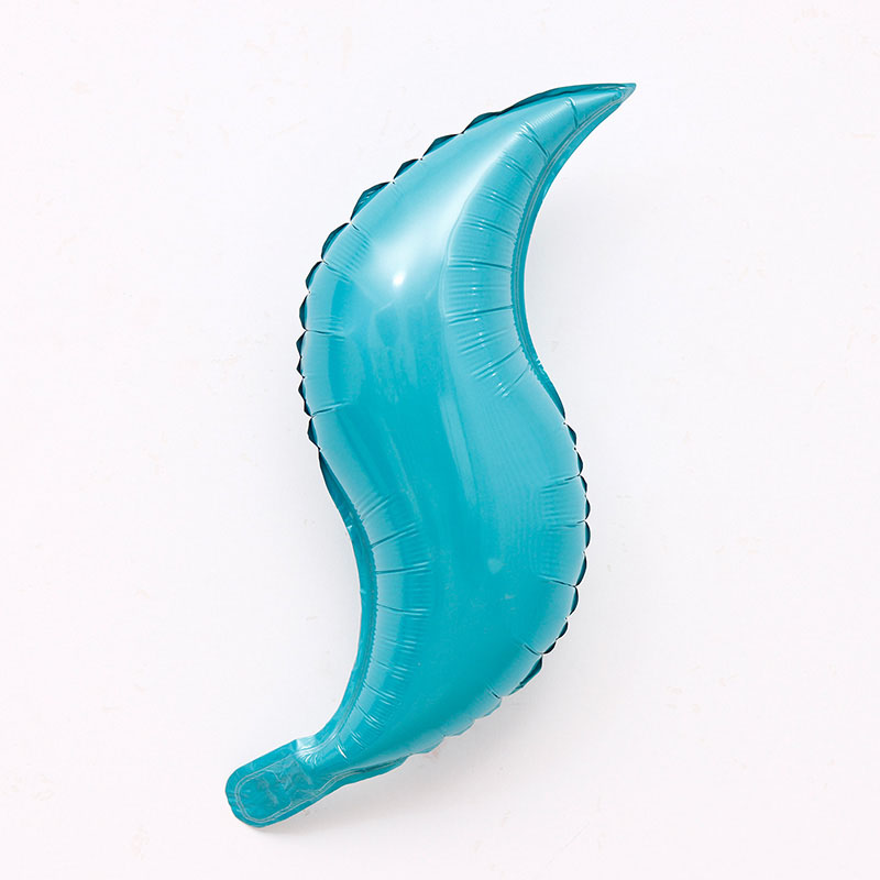 Globos de aluminio en forma de S con forma de flor y llama ondulada, 6 uds., 18/24 pulgadas, bricolaje, cola de sirena, decoración de boda, de cumpleaños, espectáculos: Azul cielo / 18 pulgadas