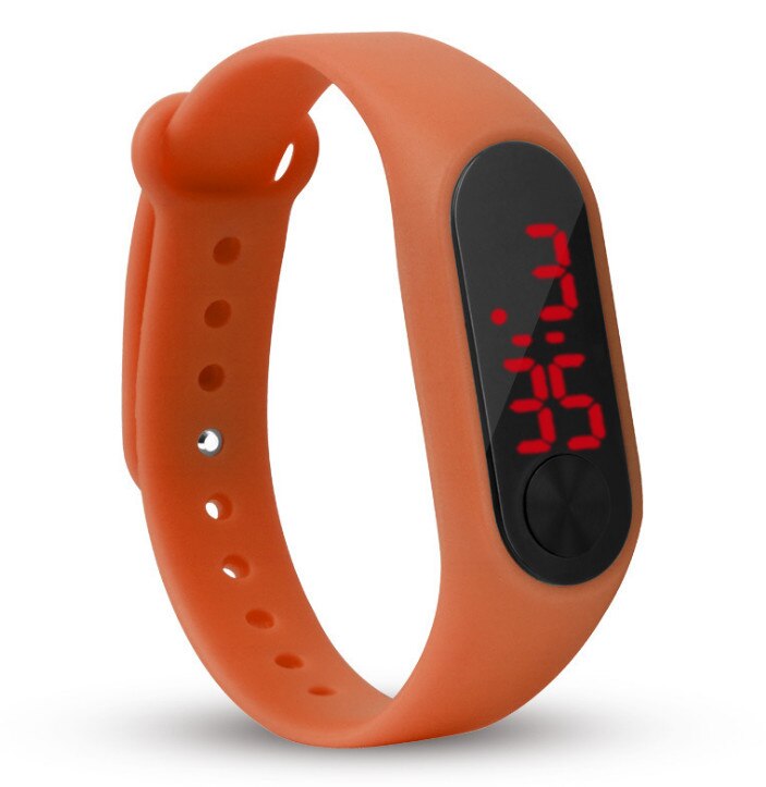 Reloj Led deportivo para niños, Reloj Digital para hombres y mujeres, pulsera de poliuretano para niños, Reloj electrónico para niños y niñas Reloj Digital Reloj Nino: orange