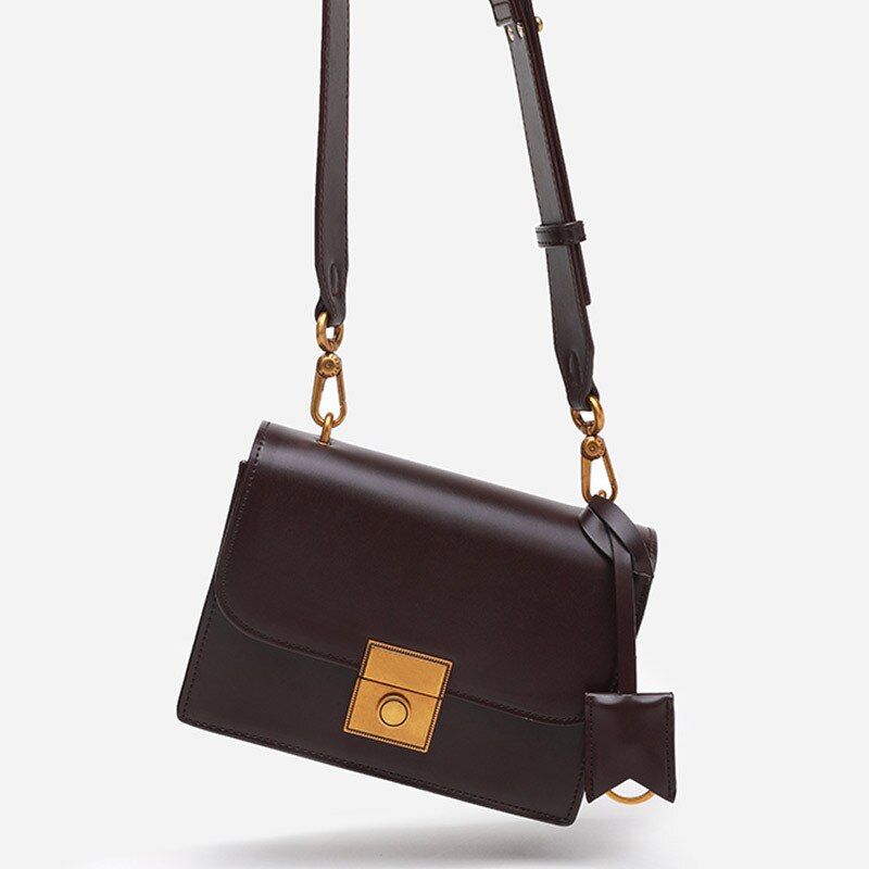 Bred skulderrem dame koreansk stil lille frisk skulder/crossbody taske lille firkantet taske kvinder