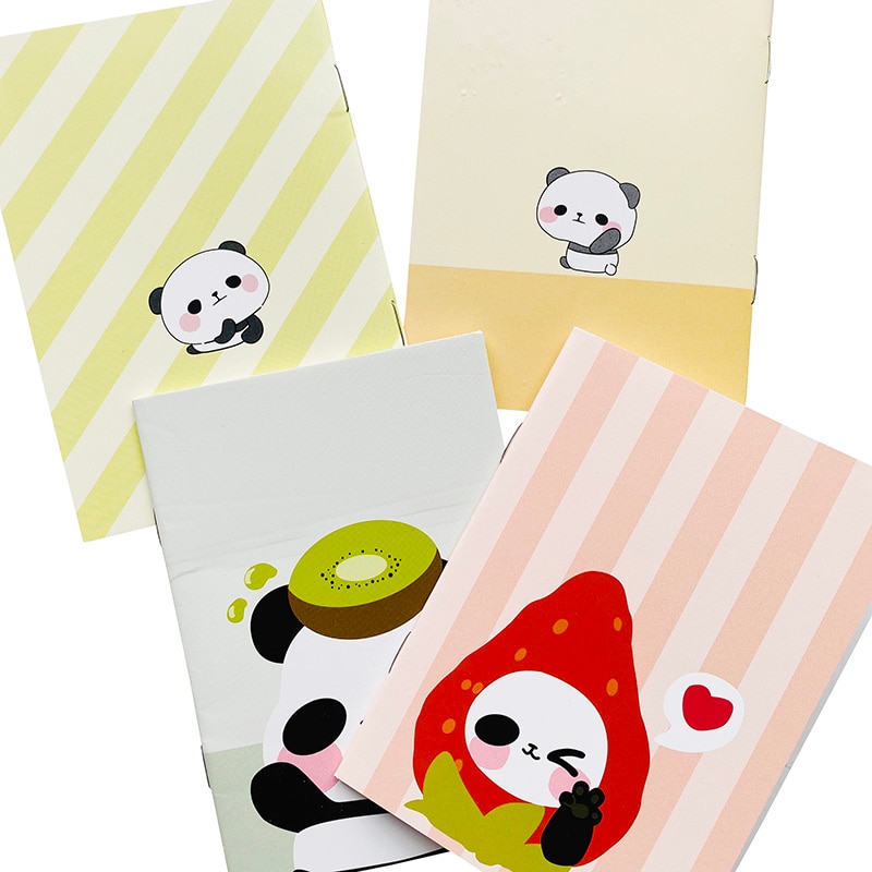 18 Pages Cute Panda And Fruit Notebook Writing Dia... – Vicedeal