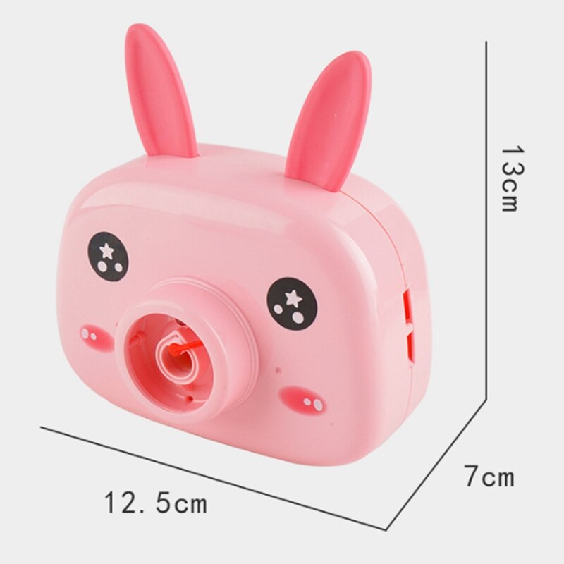 Bunny Waskolf Kinderen Speelgoed Roze One-Key Automatische Camera Bubble Machine