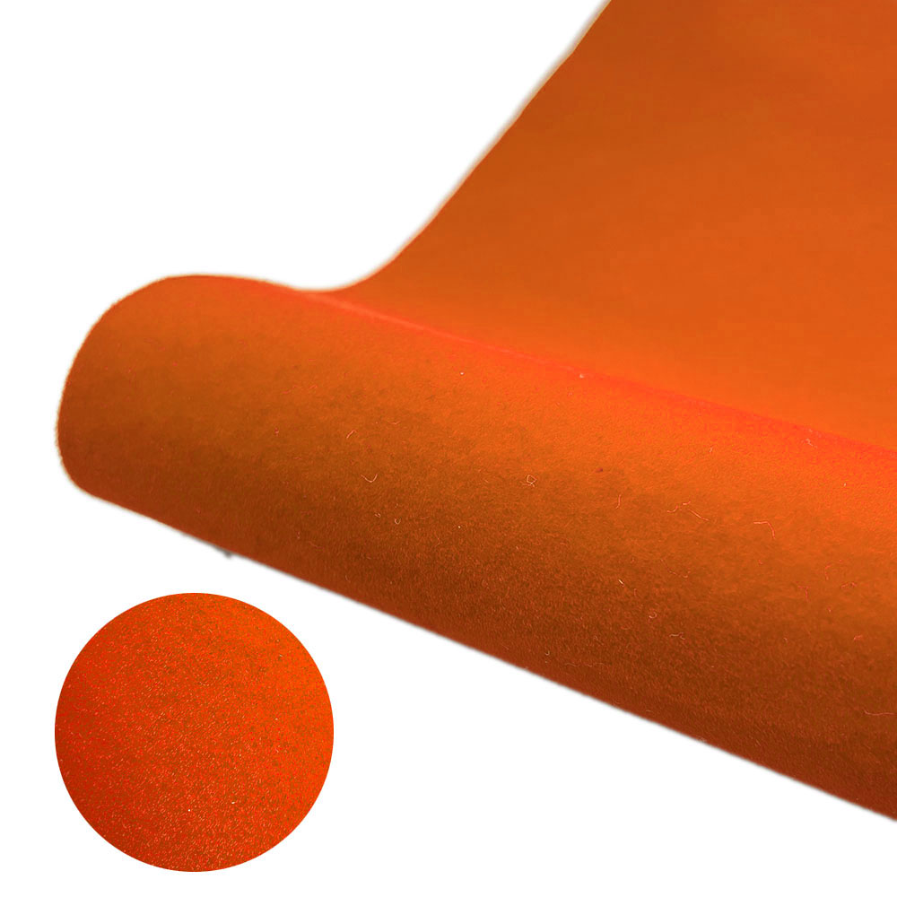 Revestimiento flocado de terciopelo autoadhesivo, hojas adhesivas de tela de fieltro para arte y manualidades, revestimiento para joyero, revestimiento de terciopelo suave para cajón: M / Castaño