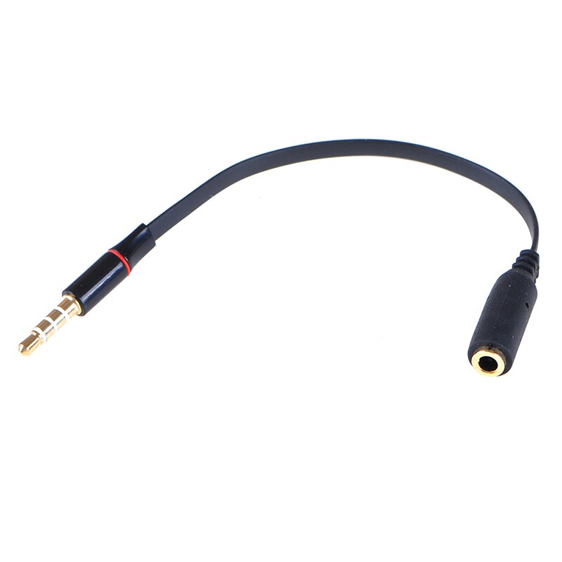 Man-vrouw 3.5Mm Ons Jack Audio Verlengkabel Cord 3.5 Ns Kabels Cord Lengte 18Cm: Black