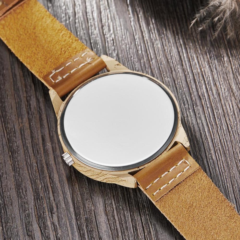 Træ ure kvinder mænd kvarts armbåndsure afslappet træfarvet læderrem ur reloj mujer kvinders ur montre homme