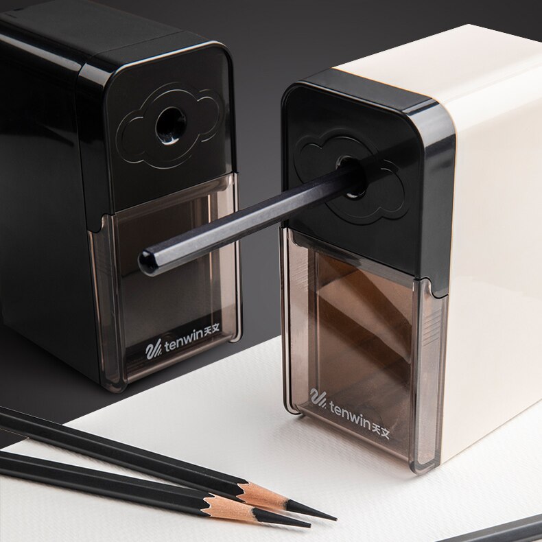 Afilador de lápices para bocetos, manivela de mano con contenedor, herramientas profesionales de pintura, papelería para artistas, suministros escolares