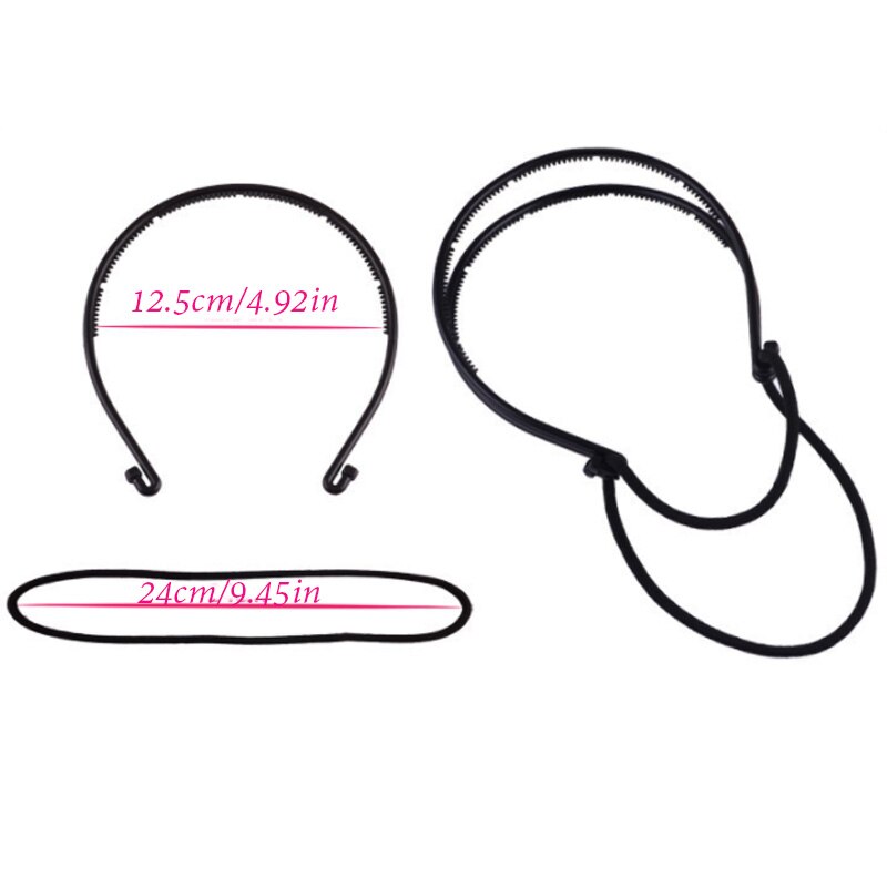 Style Double bandeau cheveux tressés femmes bandeau élastique réglable anneau cheveux Style élastique outil pince à cheveux