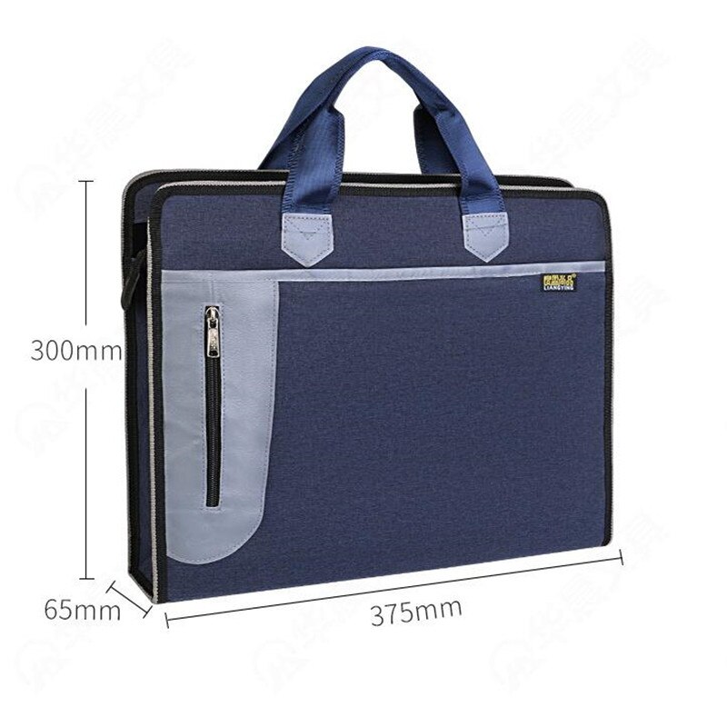 File Bag Hand-in-Buff Large Folder Package Canvas Meeting Briefcase Document Ticket Storage Waterproof Organizer Filing Products