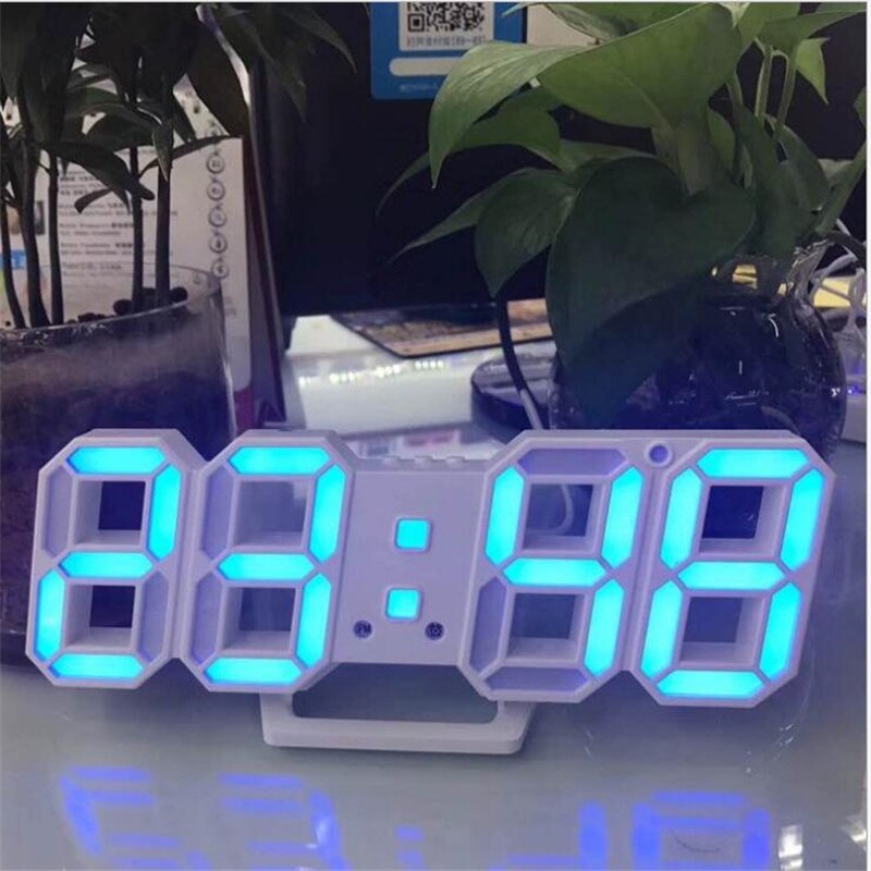 3d led vækkeur digitalt ur væg horloge snooze termometer skrivebord bord ur stue kontor boligindretning horolog