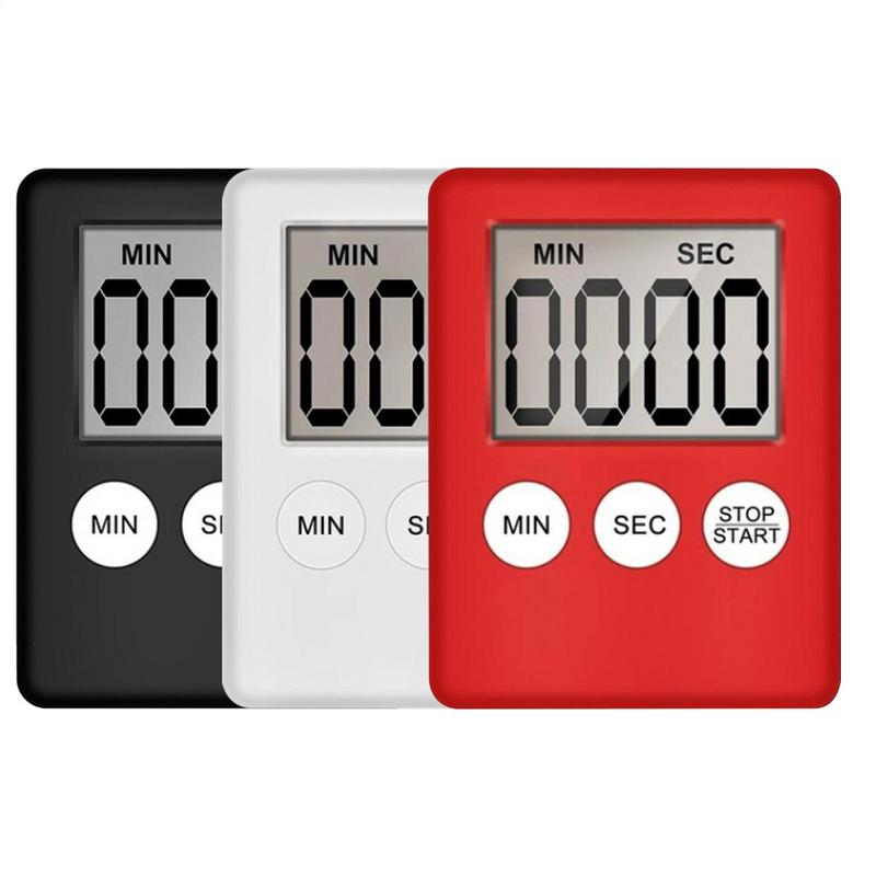 Temporizador de cocina con pantalla Digital LCD súper fino, reloj cuadrado con alarma de cuenta atrás para cocina, cronómetro para dormir, temporizador,