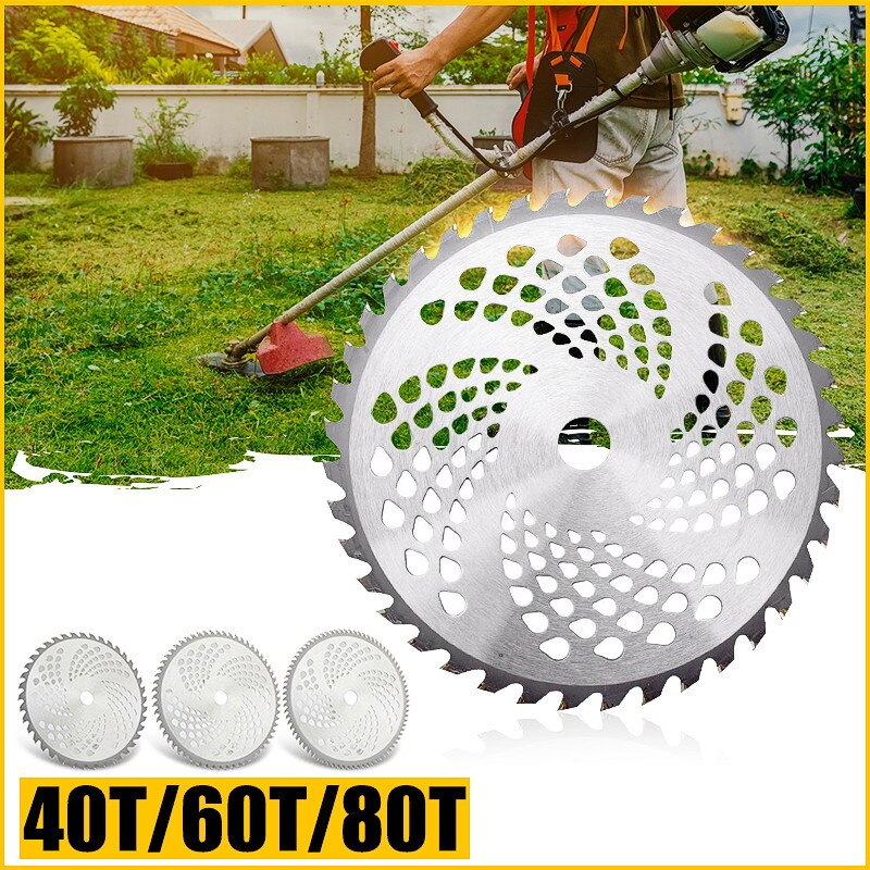 1pc 255mm 40T/60T/80T Brush Cutter Blade Lawn Mower Cutter Replacement Circular Saw Blade For Cutting Grass Tree Trimmer Blade