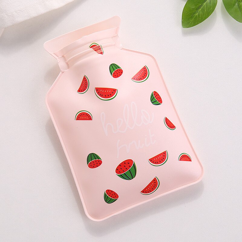 Draagbare Mini Warm Water Fles Leuke Cartoon Fles Warm Water Warm Water Flessen Winter Warming: watermelon